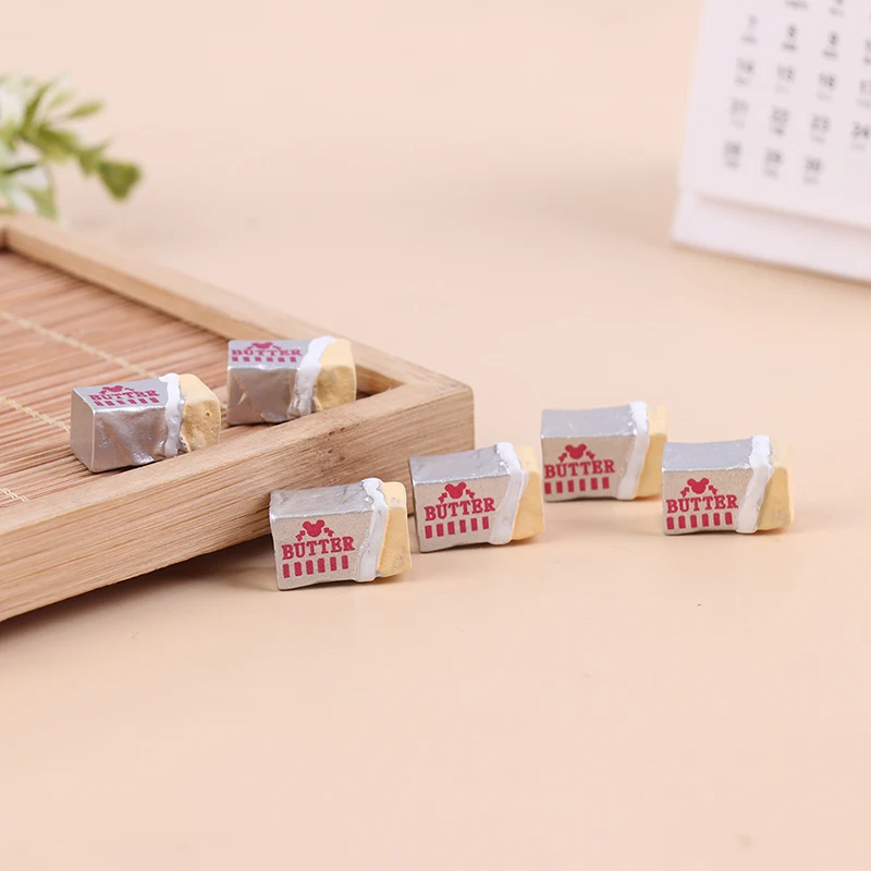 6Pcs 1:12 Dollhouse Miniature Simulation Food Butter Model Kids Pretend Play Kitchen Toy DIY Bread Set 3