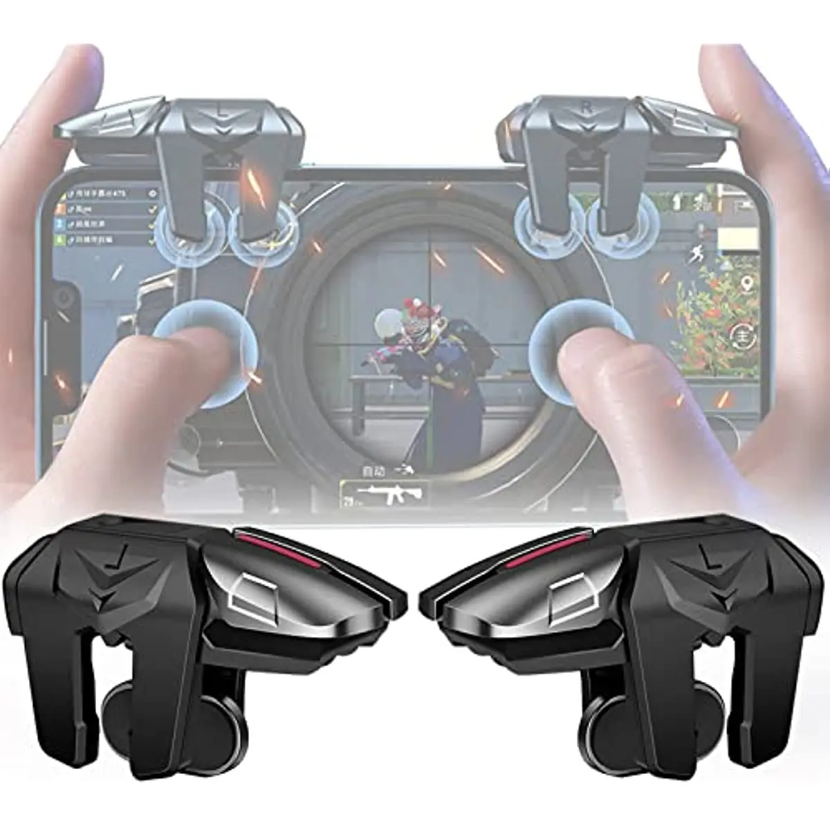 

6 Trigger PUBG Mobile Controller for PUBG for Call of Duty/Fortnite/Knives Out/Rules of Survival Compatible with iPhone Android