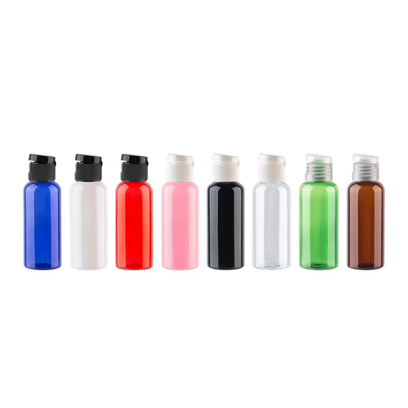 

50ml 60ml 100ml 50pcs Round Plastic Bottle 100CC Shampoo Lotion Travel Packaging Bottle Empty Cosmetic Container Personal Care