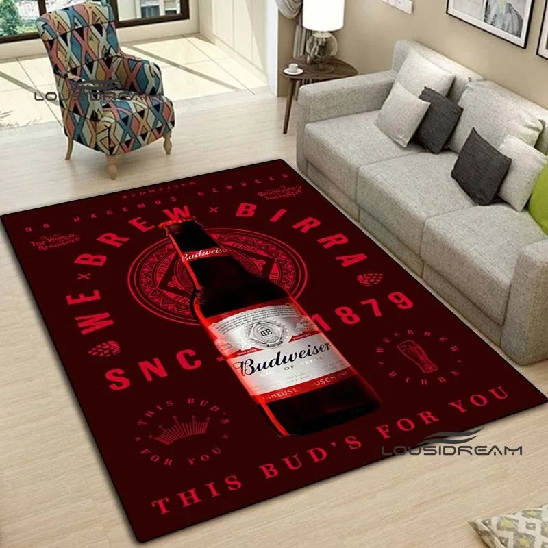 Classic Budweiser Beer carpet and rug modern bar living room bedroom Large area soft carpet study porch bedside non-slip mat 5
