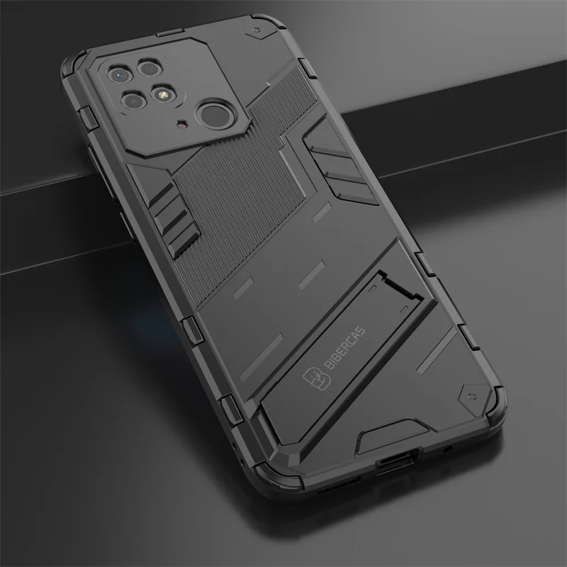 

Чехол для Xiaomi Redmi 10C 4G, прочный армированный силиконовый ударопрочный чехол для телефона Redmi10C 10 C 220333QBI, подставка-держатель, задняя крышка