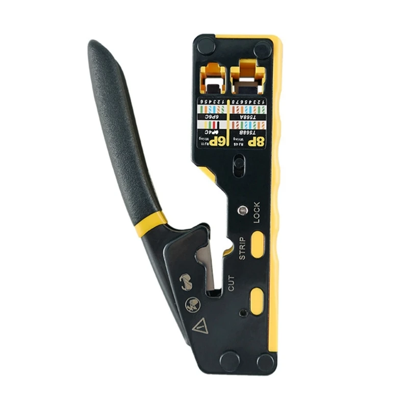 

Wire Stripper Cutter Data Cable Crimper Wire Cutter Plier Pass Through Modular Cat5 Cat5e Cat6 Crimping Tool Portable