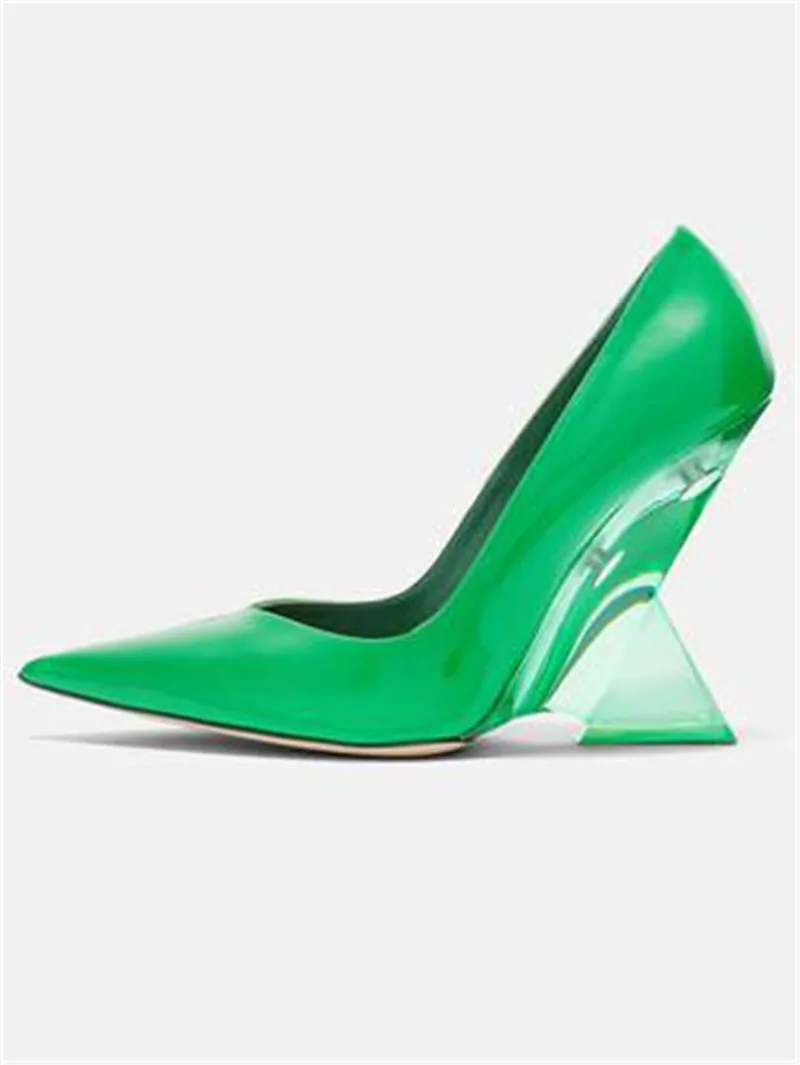 

Women Sexy Shoes Pointed Toe Abnormal Heels Women Pumps High Heels Spike Ladies Patent Leather Colored Party Shoes