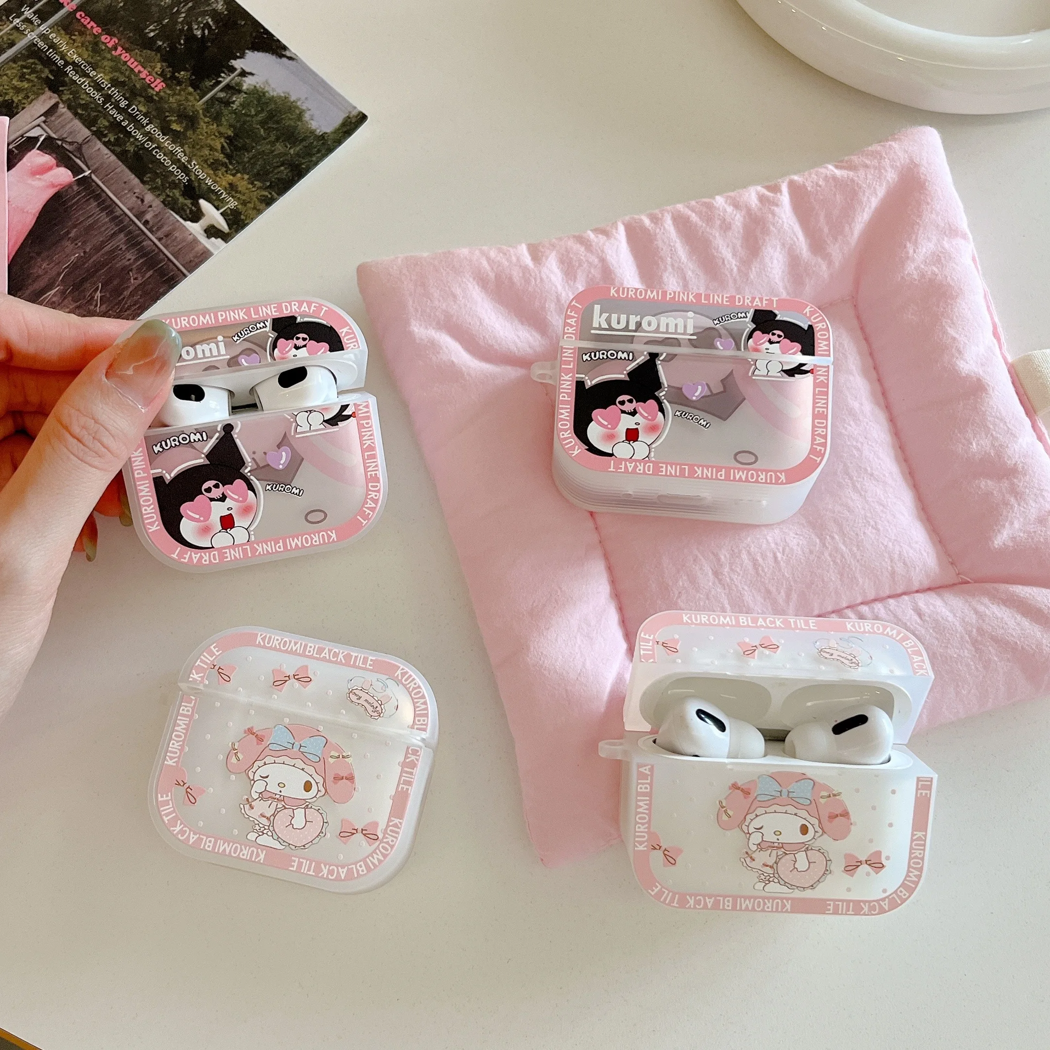 

Sanrio Kuromi my melody cute pink Case for Apple AirPods 1 2 3 Pro Cases Cover For IPhone Bluetooth Earbuds Earphone Case