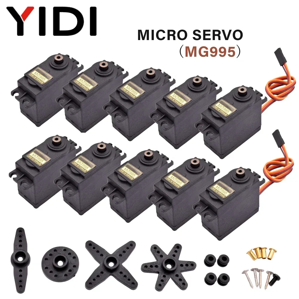 2/4 Pz 180 360 Mg995 Arduino Metal Gear Servomotore Servomotore Coppia Fai Da Te Rc Auto Robot Elicottero Modello Aereo Telecomandato
