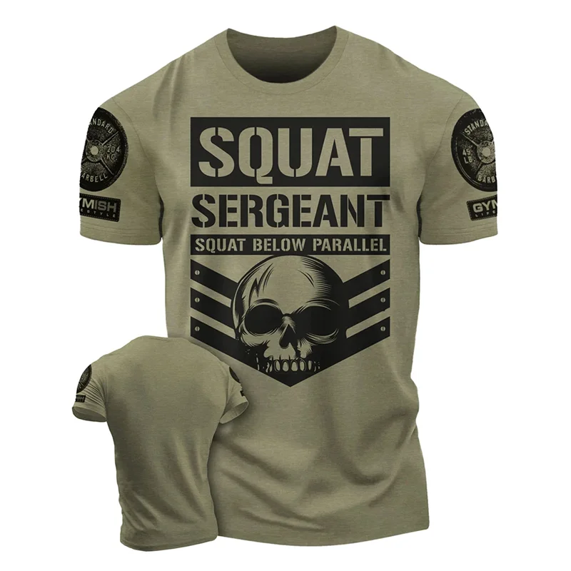 Fashion Mens 3D Printed Workout T-shirts Summer Short Sleeve Gym Sports