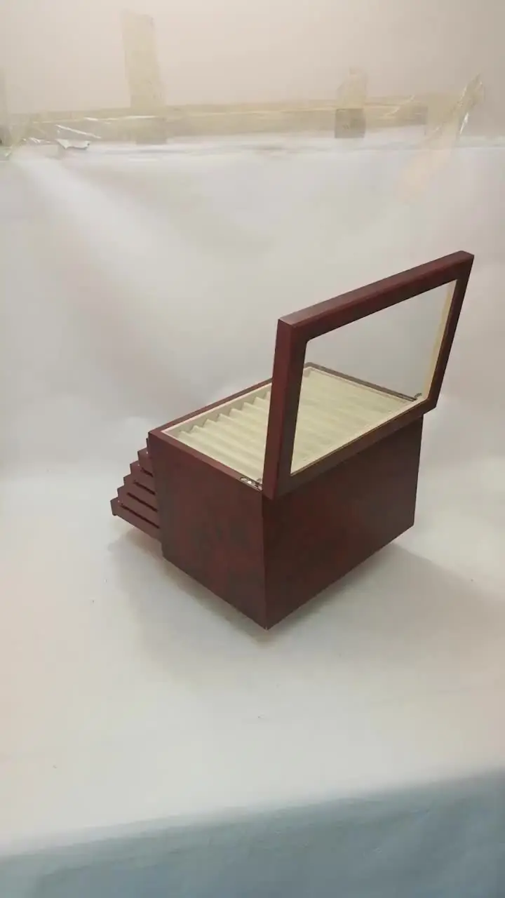 Lacquer Wooden Pen Display Storage Case 12/23/34/78 Pens Capacity