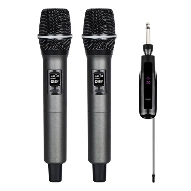 Microphones sans fil ELECT, micro dynamique portable en bande U pour chant, spectacle, réunion 1