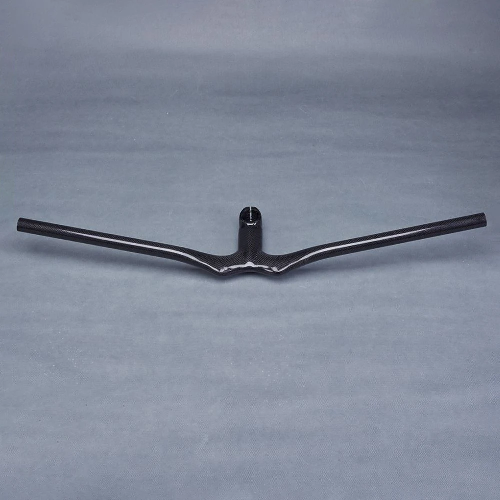 Gloss 3K Carbon Fibre Handlebar Bike MTB Integrated Handlebars Rise 10 Degree Bike Partrs 28.6mm Bicycle Mountain Handle bar