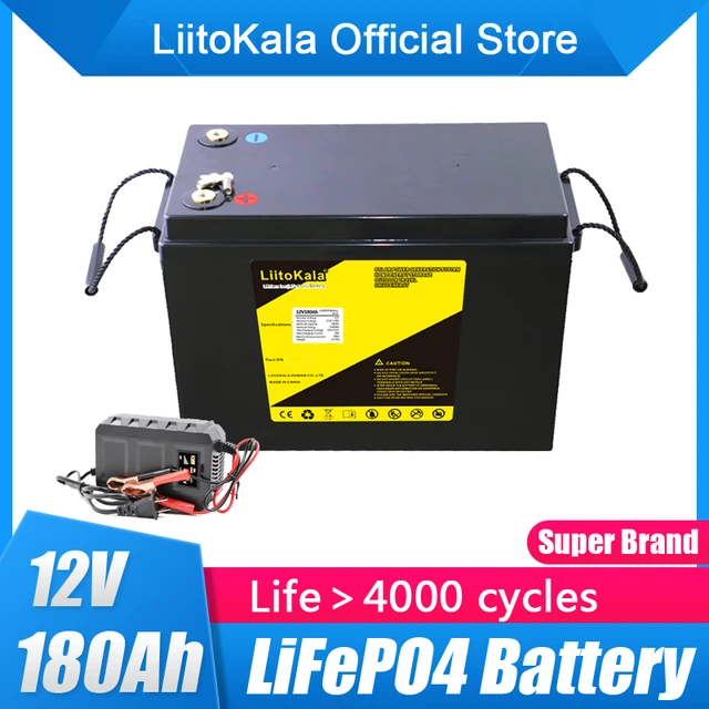 12V 180AH LiFePo4 Battery Pack With 100A BMS Grade A Lithium Iron Phosphate  4s 12.8V