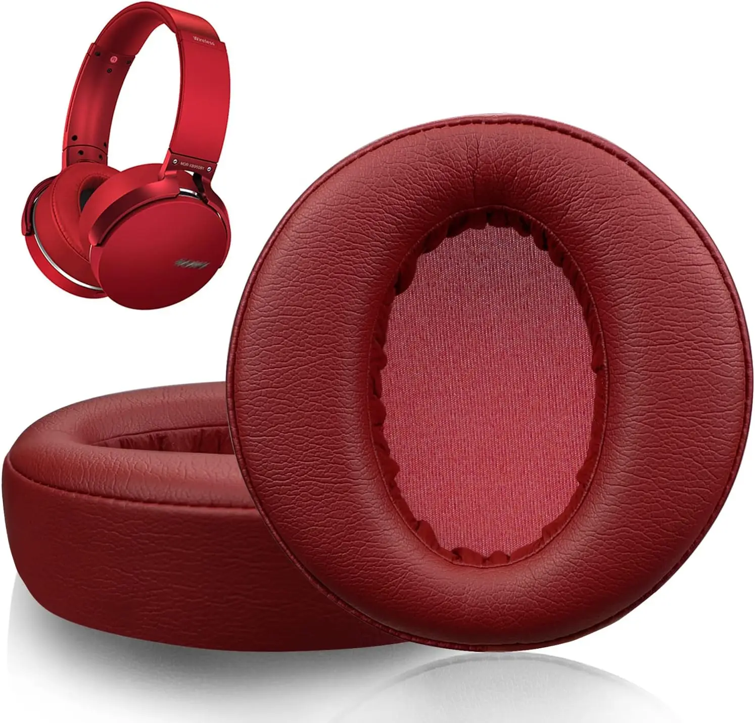 Sony-fone de Ouvido de Couro Fone de Ouvido com Fone Vermelho Macio Mdr-xb950 Xb950bt Xb950b1 Xb950n1 Xb950ap