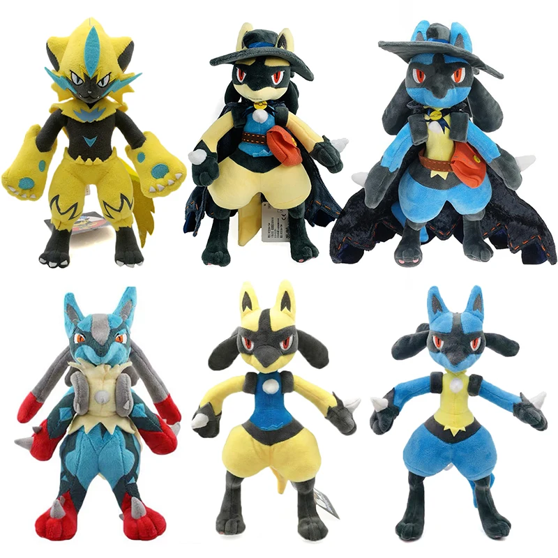 Lucario Mega Evolução Pokémon Pelúcia 26cm Pronta Entrega