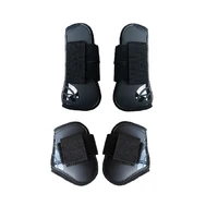 2 Pairs Equestrian Supplies Horse Shin Guards Protective Gear Good Elasticity Legging Tightness Adjustable Protective Gear 1