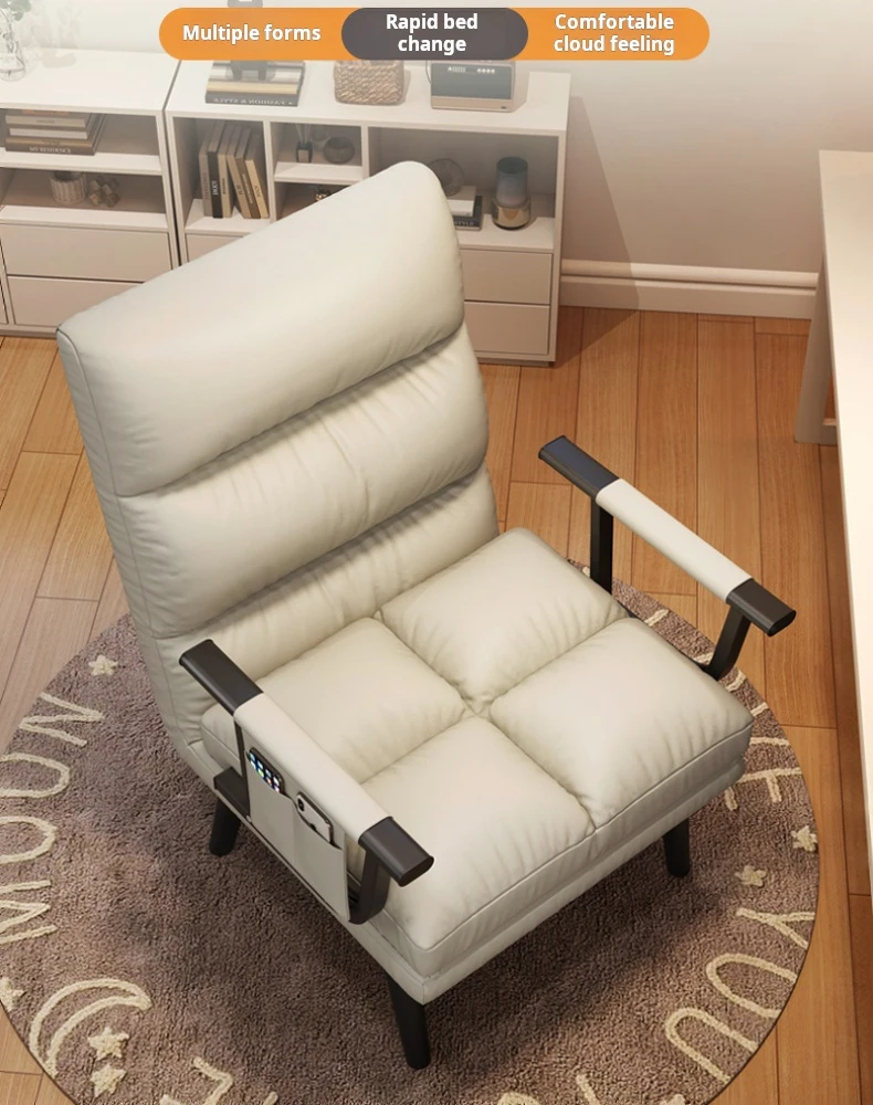 Description Picture 2 of itemluxury Relaxing Recliner living room armchair office lunch break chair bed lounge Design folding lazy Sofa ergonomic furniture