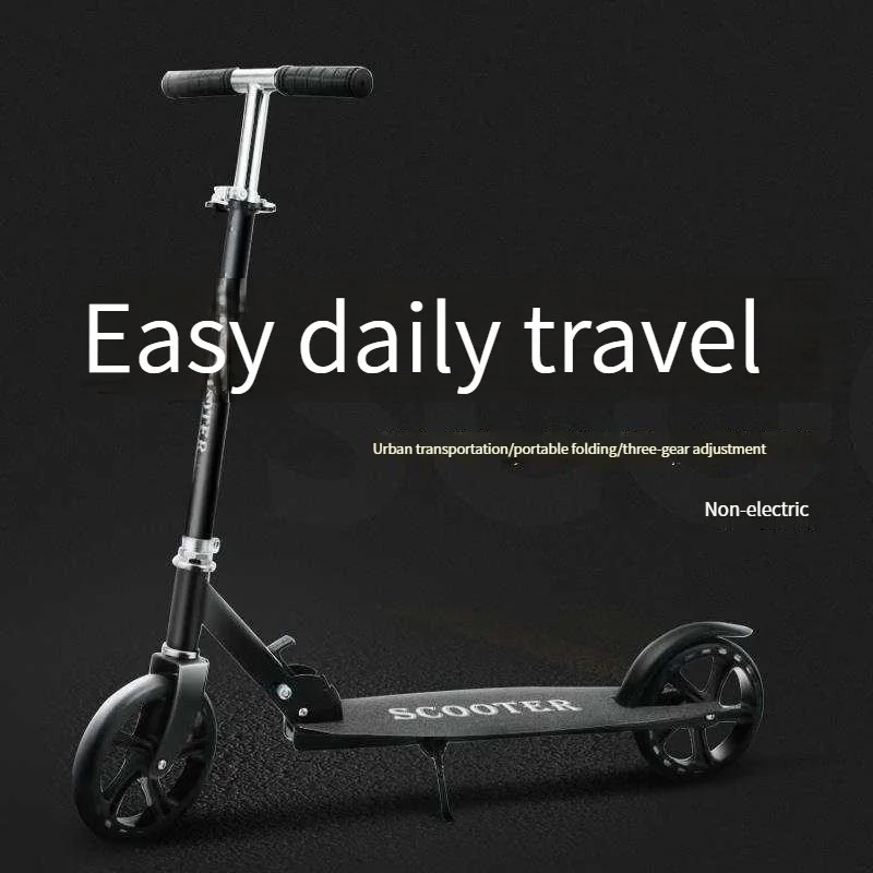 Children and Teens Adult Scooter Two-Wheel Two-Wheel Foldable City Work School Student One-Legged Scooter