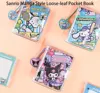 Sanrio Loose-Leaf Pocket Book 160 Sheets Portable Pocket Notebook Kuromi Cinnamoroll Hellokitty Pachacco Kawaii School Supplies 1