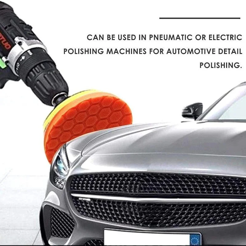 5Pcs 3/4/5/6/7 Inch Car Polishing Pads Self-Adhesive Wheel Car Detailing Waxing Sponge Pads Auto Care Cleaning Tool