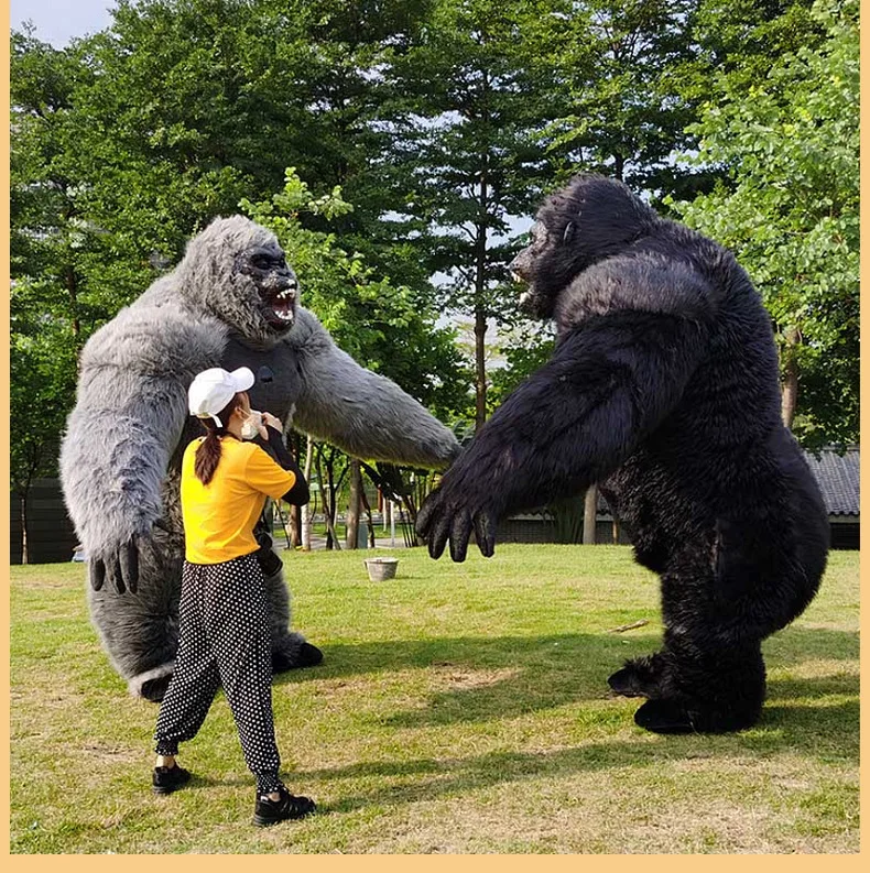 Per ongeluk glas Worden Cosplay Opblaasbare Gorilla King Kong Kostuum Halloween Pluche Harige  Mascotte Animal Venetië Carnaval Jurk Pak Fursuit Orangutan _ - AliExpress  Mobile