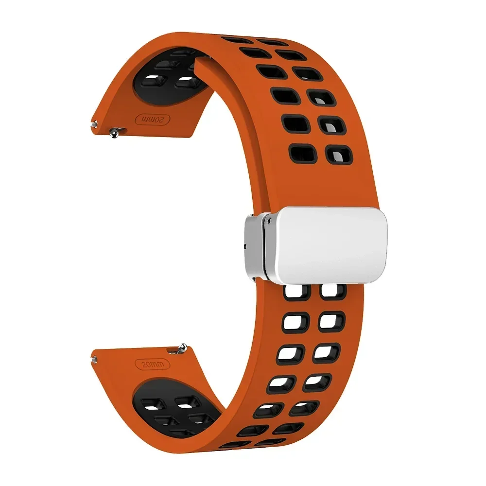 Premium Silicone Magnetic Strap – 20mm/22mm | Universal Fit