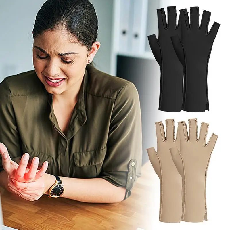 Fingerless Compression Gloves For Women Hand Relief Sports Gloves Breathable Carpal Tunnel Compression Gloves Fingerless Design 3