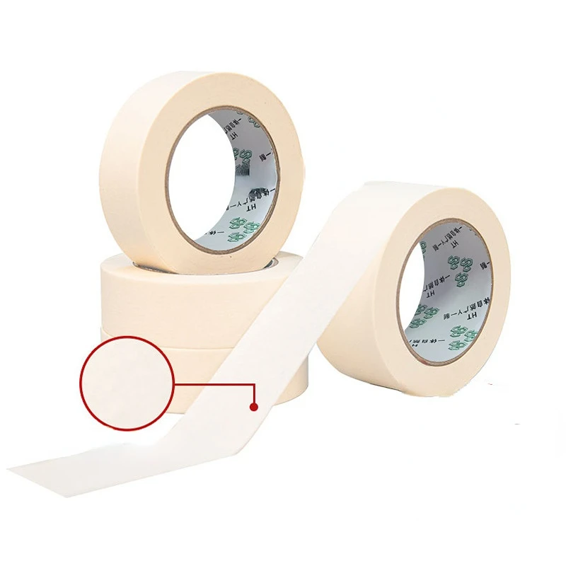 다용도 마스킹 테이프 50mm*50m 쉽게 떼어낼 수 있는 잔여물 없는 쓰기 가능 단면 종이 접착 테이프 (페인팅, 라벨링, 아트용)