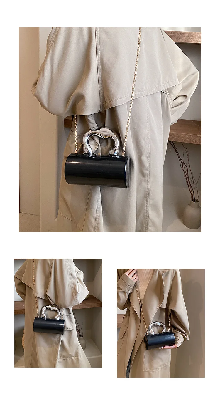 حقيبة كتف صغيرة متقاطعة مع الجسم للنساء ، حقائب يد نسائية ، قابض عصري ، صندوق ذهبي ، محفظة مسائية ، براثن حفلات ، أسطوانة ، 20 S4fc737ff6cb74375bd66200b673a53b5s