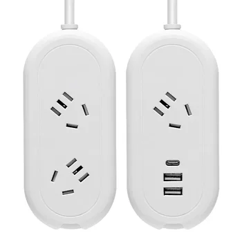 จีน AU Plug Power Strip 2 USB 1 Type-C Mini แบบพกพา 1.4M สาย 2 ช่องปลั๊กไฟฟ้าสําหรับออสเตรเลีย 1