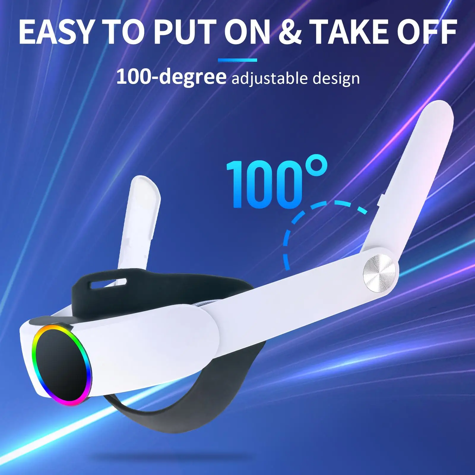 

Удобный ремешок для головы, 8 часов воспроизведения, аккумулятор 10000 мАч, сменный головной ремешок, подушка для головы для Quest 2, для детей и взрослых