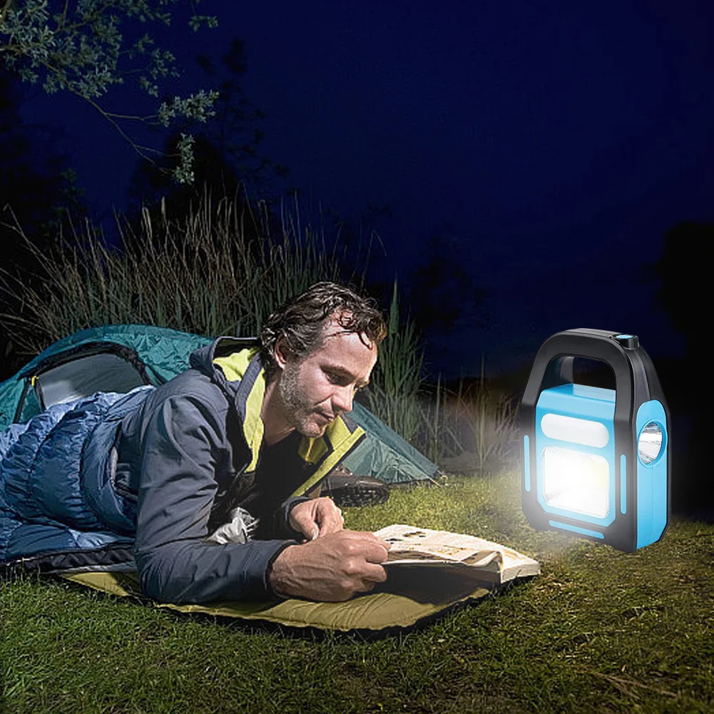 Description Picture 6 of itemLED Portable Light Solar USB Rechargeable IPX4 Waterproof Emergency Spotlight 3 Light Modes for Emergencies Power Failure Travel