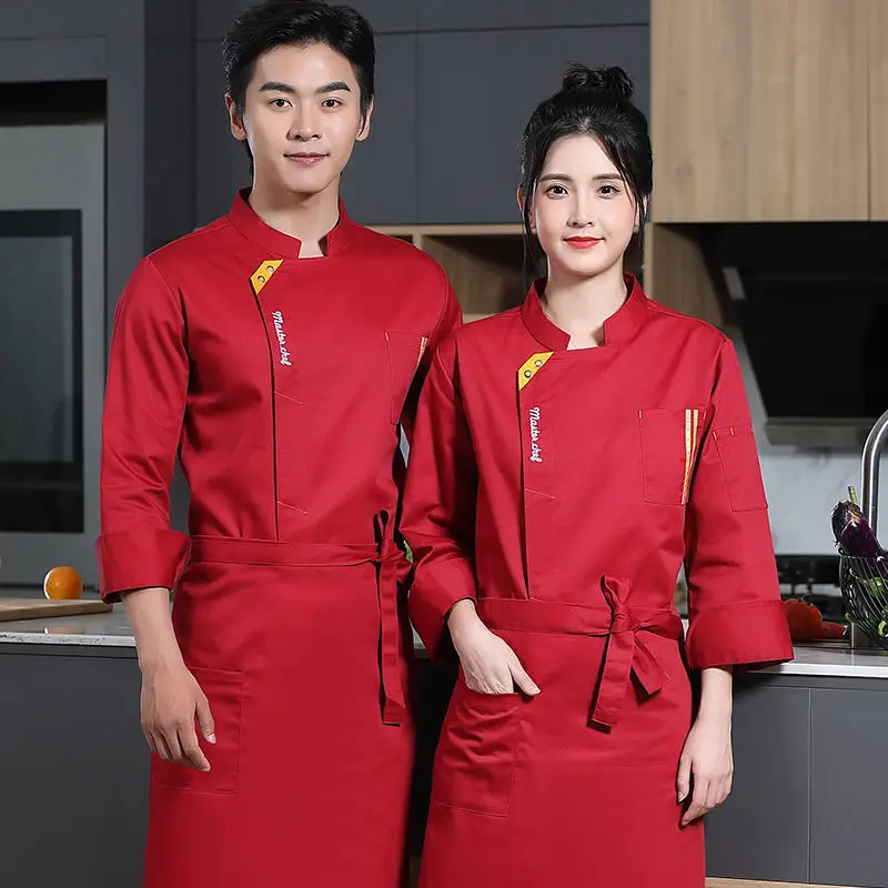 New Design Chef Jacket Chinese Style Coffee Bar Restaurant Chef Uniform  Hotel Kitchen Cook Clothes Baker Wear Plus Size B-5687 - Food Service -  AliExpress