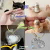 Transparent Cat Hair Storage Box Charm Gacha Cat Hair Storage Capsule Commemorative Collection Bag Keychain Pendant 5