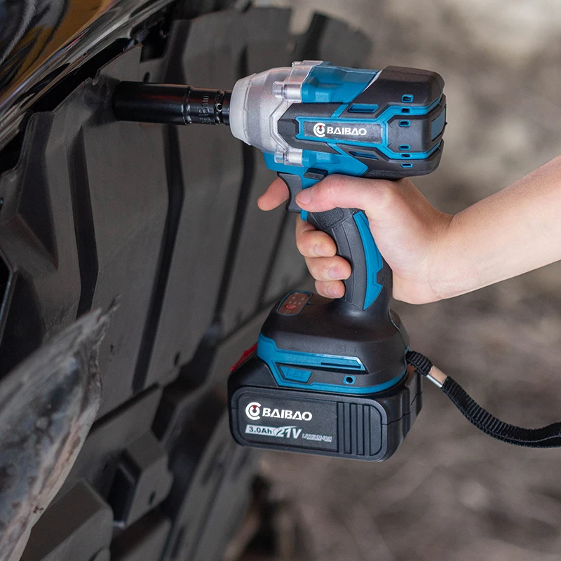 520 NM 브러시리스 전기 임팩트 렌치 1/2 인치 전기 스크루 드라이버 30000mAh 리튬 이온 배터리 Makita 18V 배터리