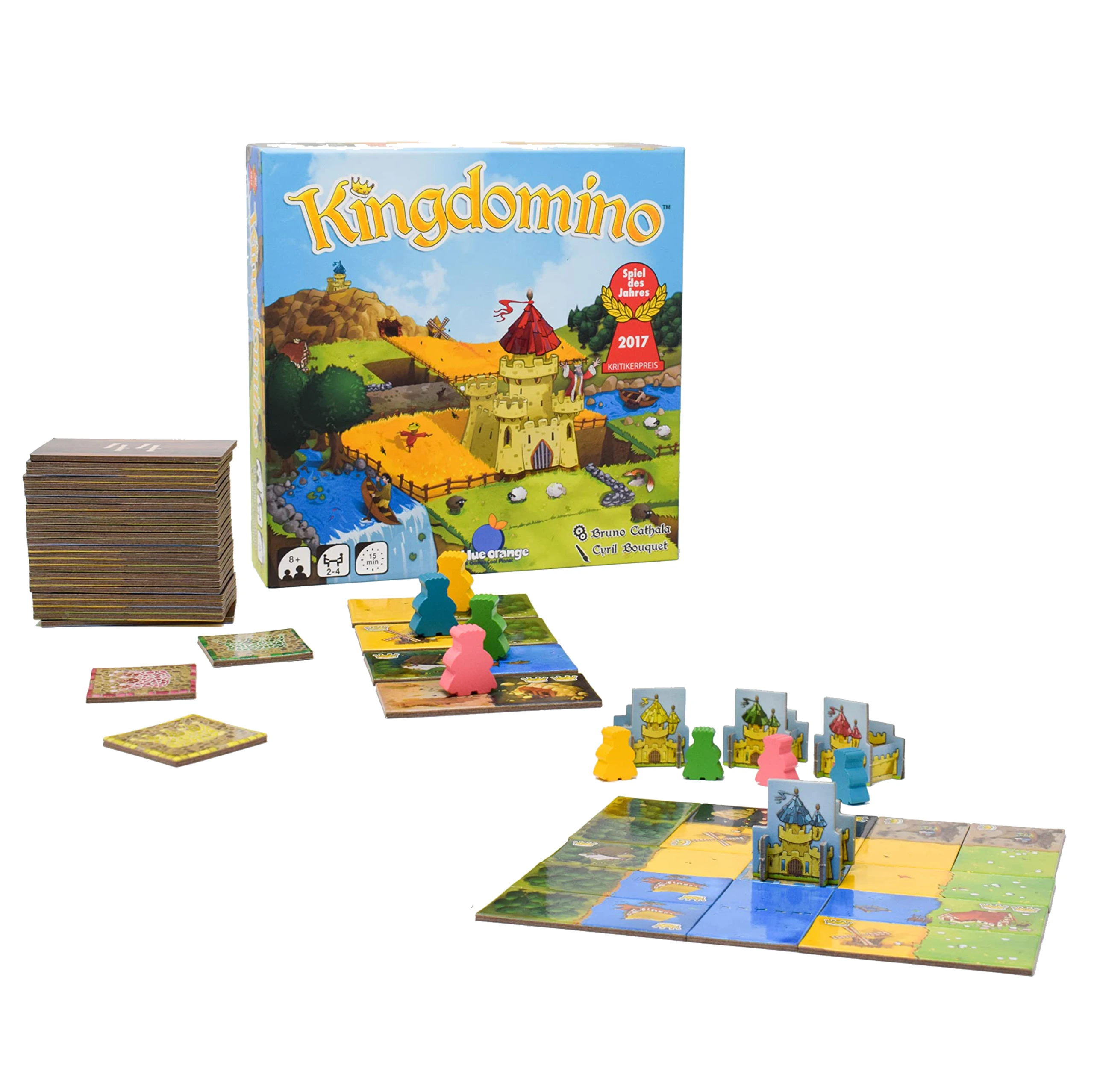 Blue Orange Games Kingdomino Award Winning Family Strategy Board Game, 4 players