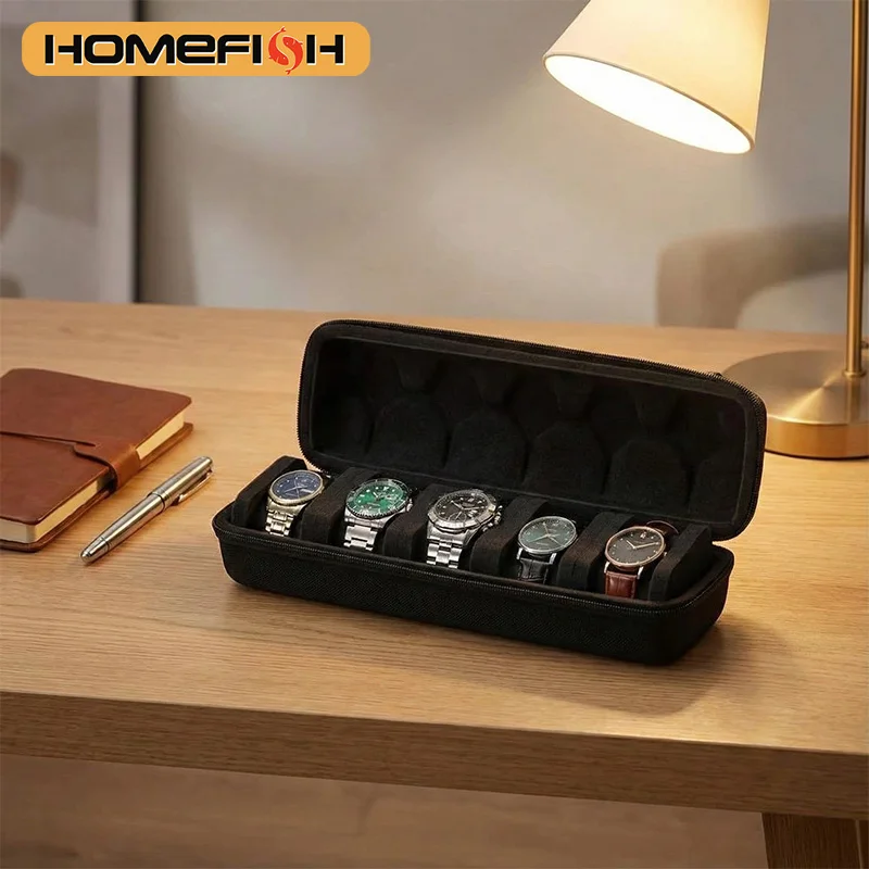5-slot watch storage bag for travel