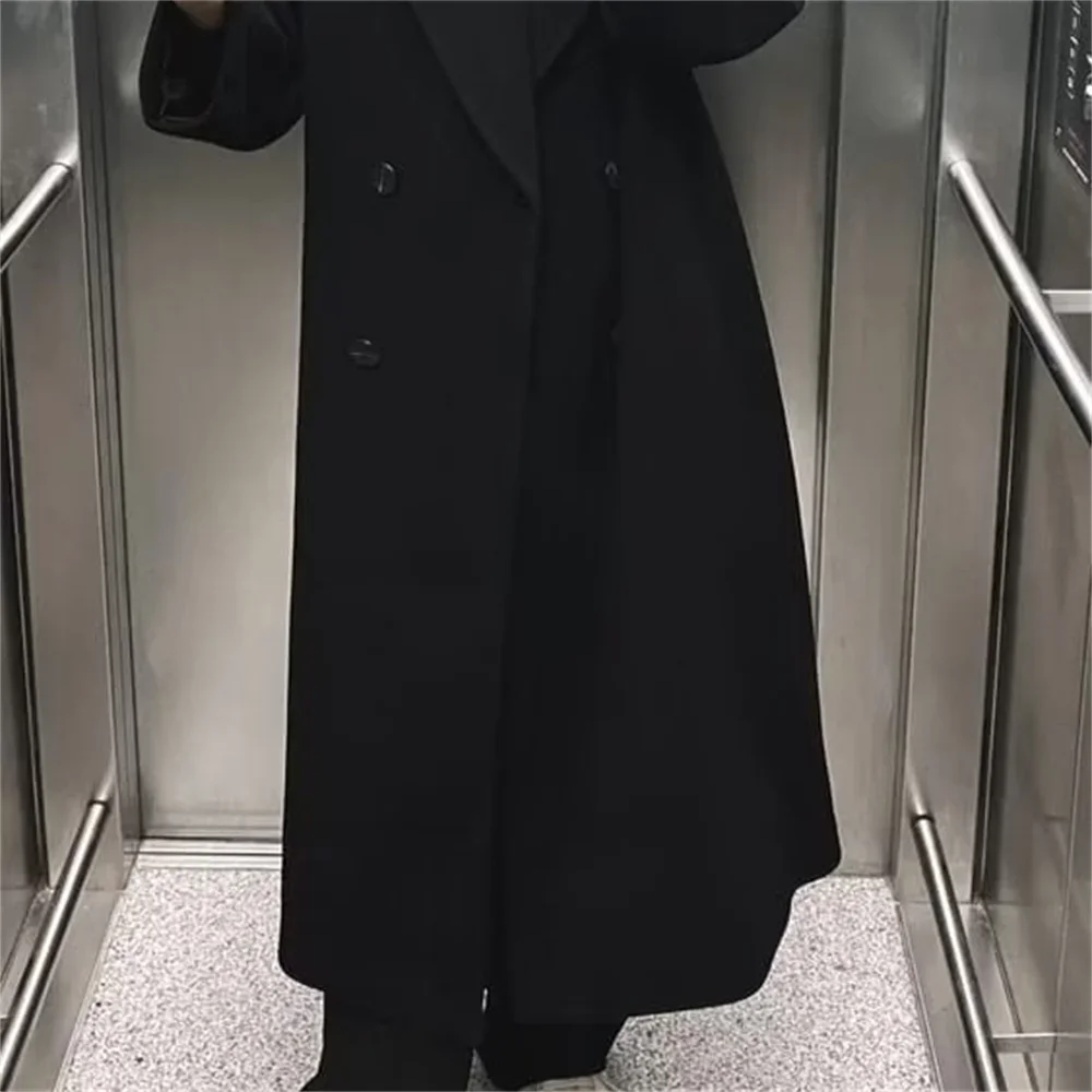 PB&ZA  2023 Autumn/Winter New Women's Wear New Fashion Casual Versatile Soft Loose Long Coat Coat 2