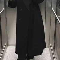 PB&ZA  2023 Autumn/Winter New Women's Wear New Fashion Casual Versatile Soft Loose Long Coat Coat 2