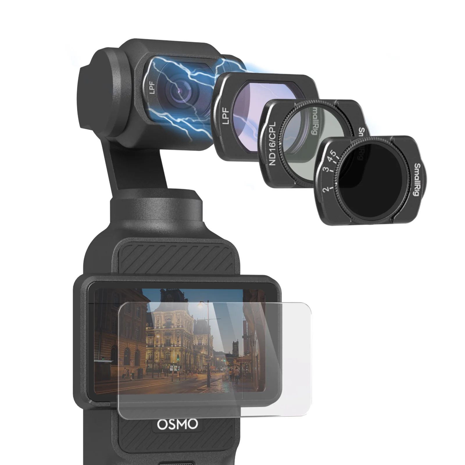 SmallRig Magnetic Filters Set for Osmo Pocket 3, VND2-5 Filter, ND16/CPL Filter
