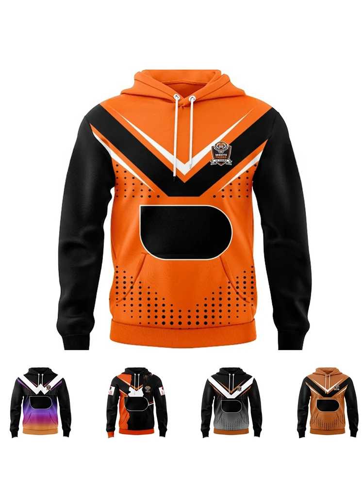 West Tigers/Splicing/Legion/Rugby jerseys, home and away high-quality hoodies; Customizable