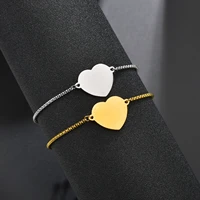 Punk Man Bracelets Hip Pop Gold Color Stainless Steel Thick Hand Chain Blank Bar Couple Men Women Family Jewelry Birthday Gift - Image 4