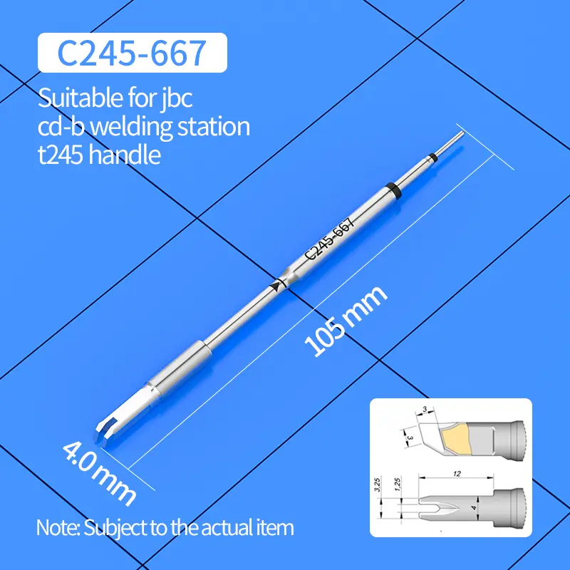 C245 Soldering Tip C245-405/793/965/651/654/667/751/754/731/763 Soldering Iron Tip Compatible JBC T245 Soldering Station Handle image 12