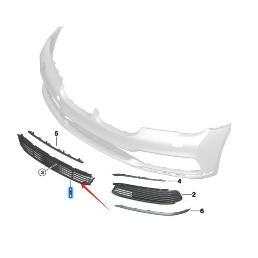 Front bumper lower grille For BMW 7 Series G12 G11 ACC 51117486833 51117486831 car bumper spoiler bumper strip bumper lip decoration front bumper decoration front bumper cover