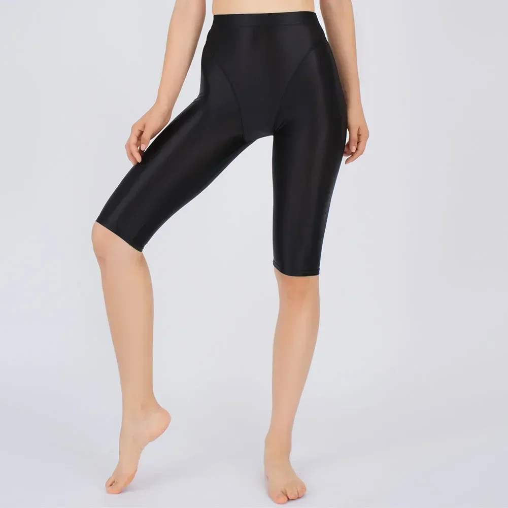 Women Sexy Lingerie Hot Jeggings Shorts Oil Glossy Shiny Casual Tight Yoga Pant Perspective Sex Erotic Costumes Lingeries