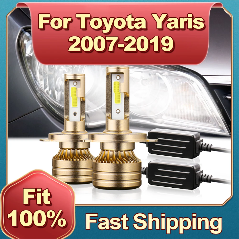 

Лампы головного света H4, фары HiLo Beam 46000Lm, охлаждающий вентилятор для Toyota Yaris 2007 2008 2009 2010 2011 2012 2013 2015 2014 17 18 2016