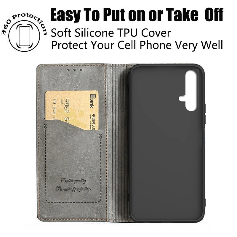 Flip Leather Phone Case Cover, Compatible with Huawei Nova Series