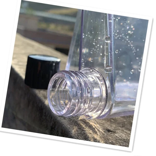 420ML Creative A5 Clear Plastic Flat Water Bottle Portable Fitness Kettle  Square Simple Personality Sports Drinking Bottle 3