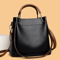 Véritable marque Top qualité en cuir souple sacs fourre-tout décontractés pour les femmes Sac à main pierre femme épaule Sac à bandoulière Sac de Style d'hiver 1