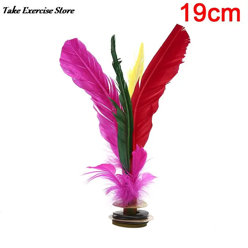 China Jianzi Football Foot Kick Handwheel Shuttlecock Goose Feather Shuttlecock Fitness Entertainment For Physical Exercise 1pc