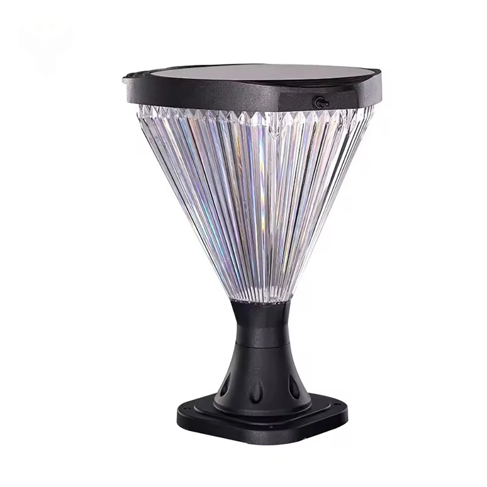 Waterproof Outdoor High Lumen Fence Yard Stigma Lawn Wall Solar Led Post Gate Garden Lighting Pillar Light