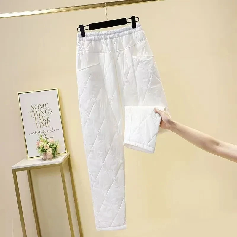 

Распродажа, счетчики с табличкой с хвостом, внешняя торговля, женские прямые брюки-султанки из хлопка с бриллиантами