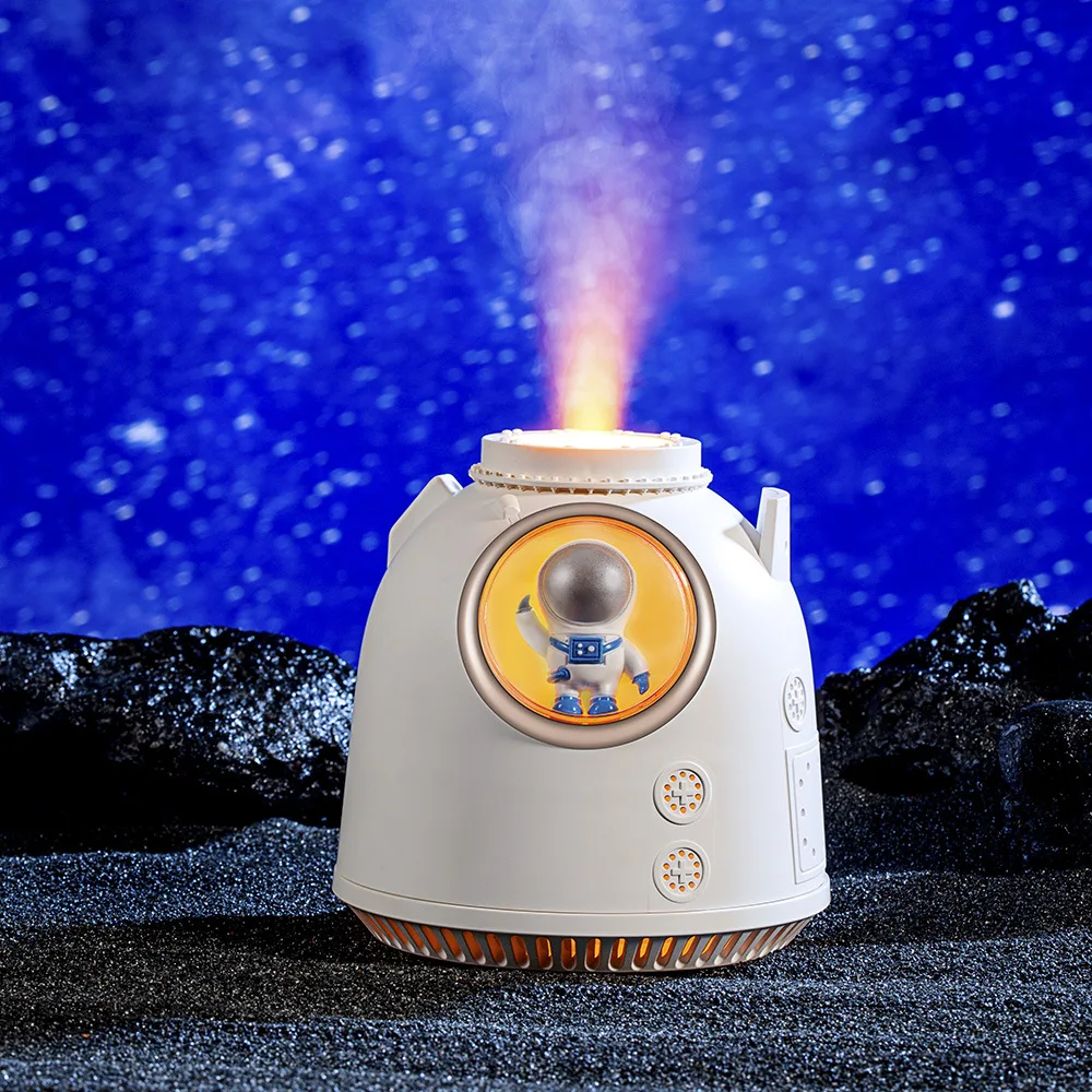 

260ML Space Capsule Air Humidifier USB Ultrasonic Water Mist Sprayer with Led Light Astronaut Humidificador for Children's Room